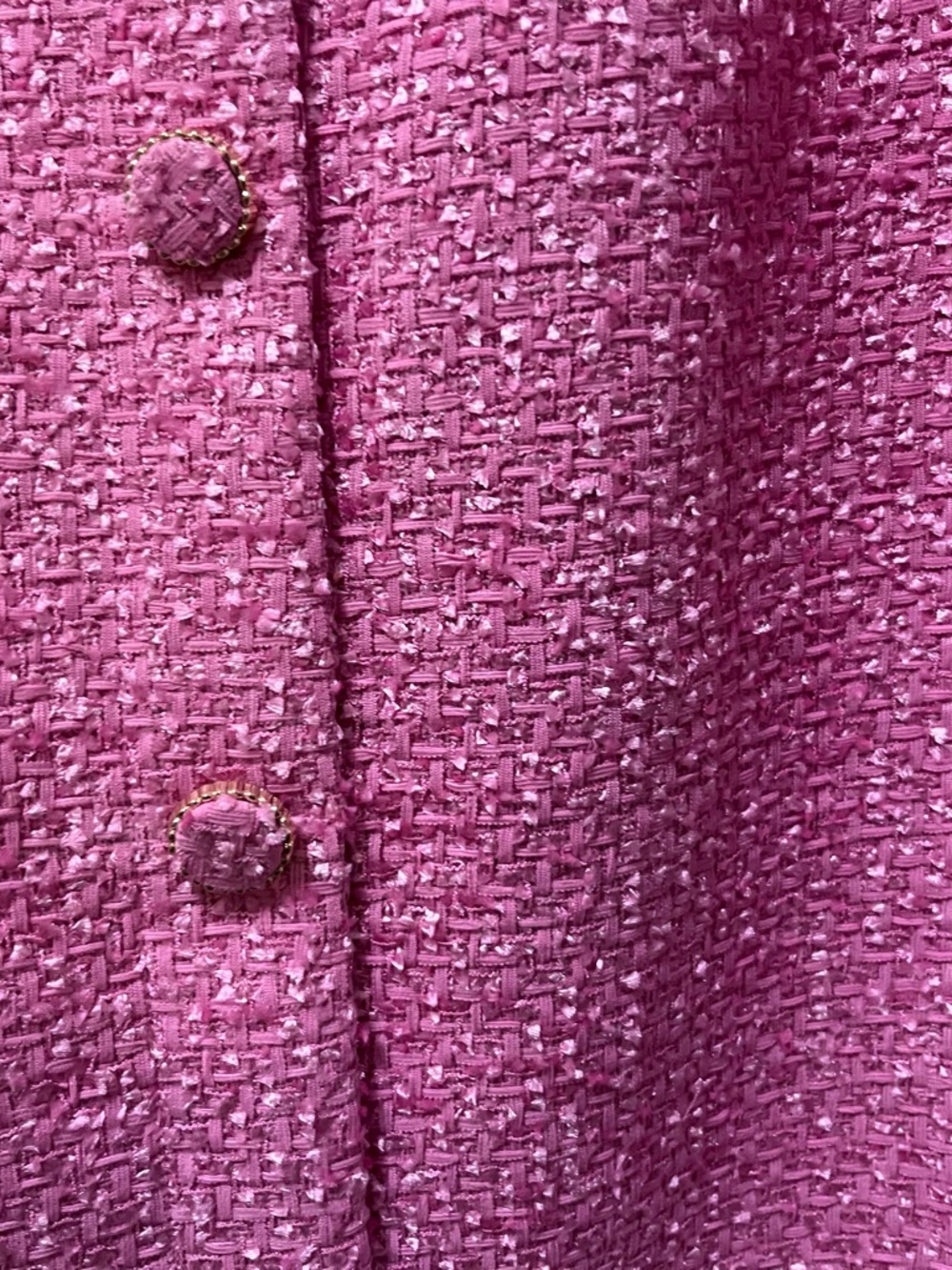 Tuckernuck Pink Tweed Button-Front Mini Dress - Picture 7 of 7